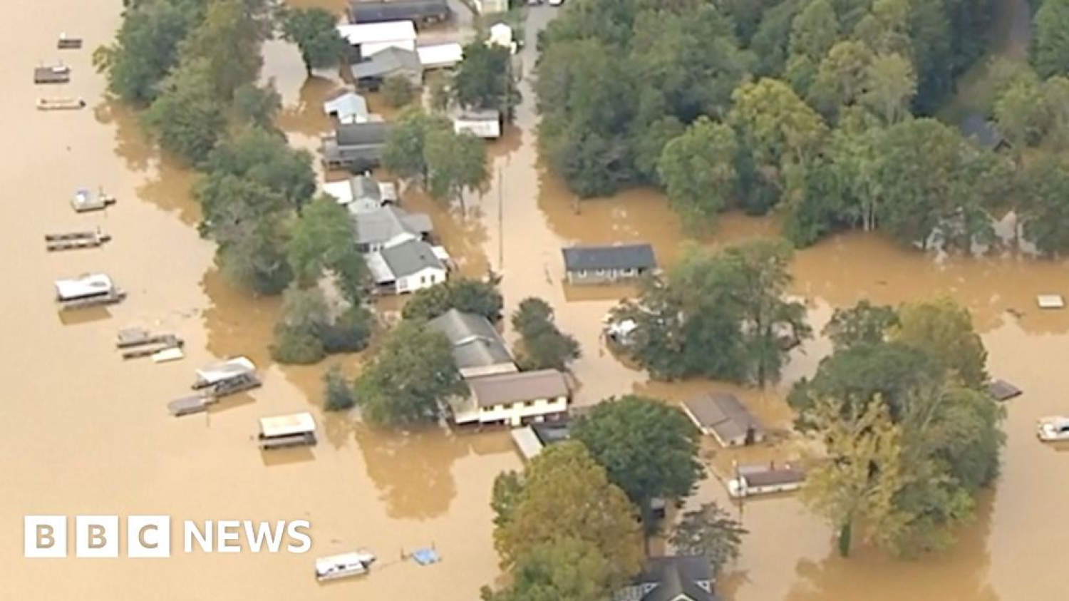 Regarder : Photographs de drone d’inondations et de routes détruites en Caroline du Nord 