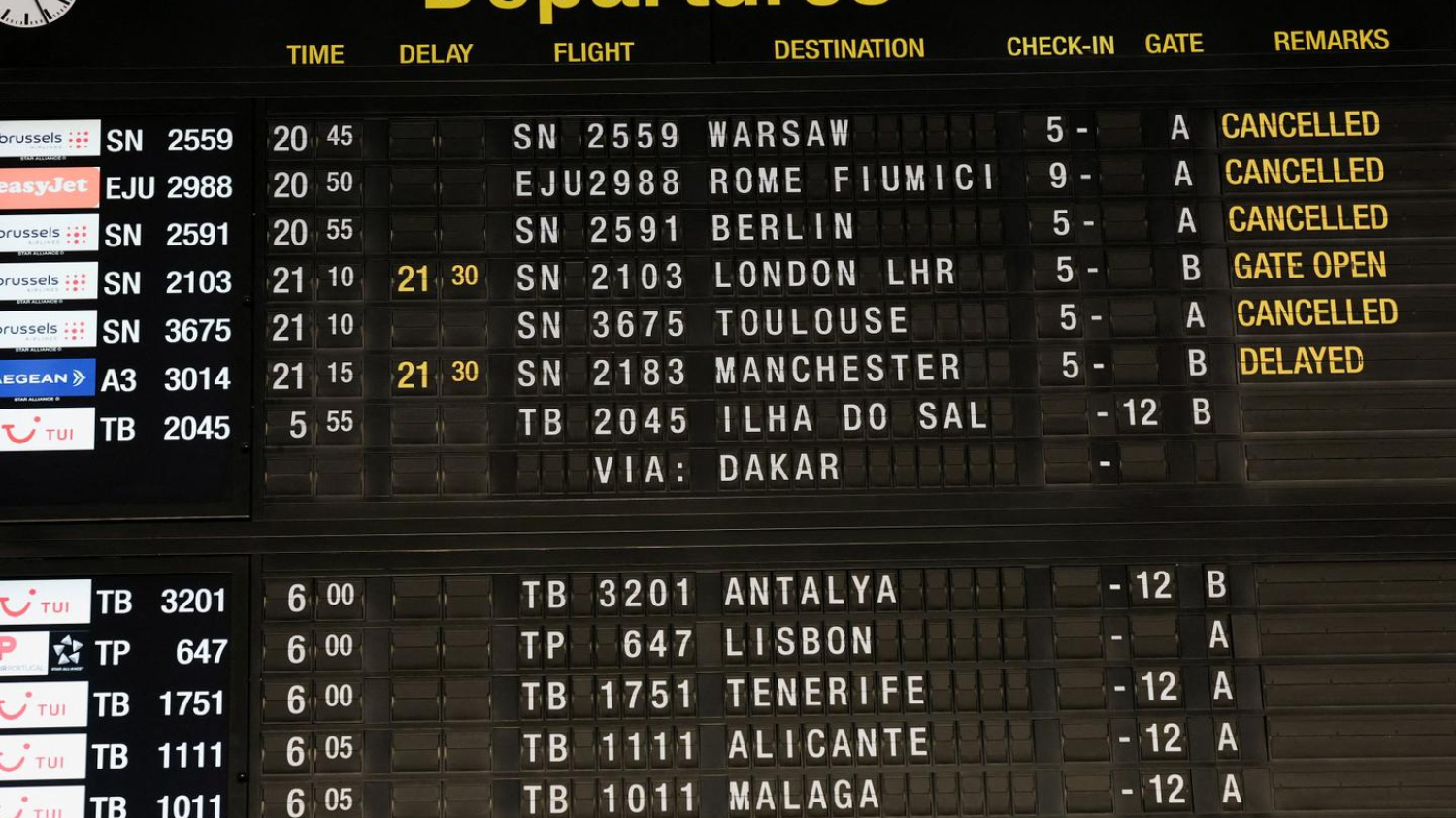 L’aéroport de Bruxelles-Zaventem suspend ses vols en raison d’un signalement de drones