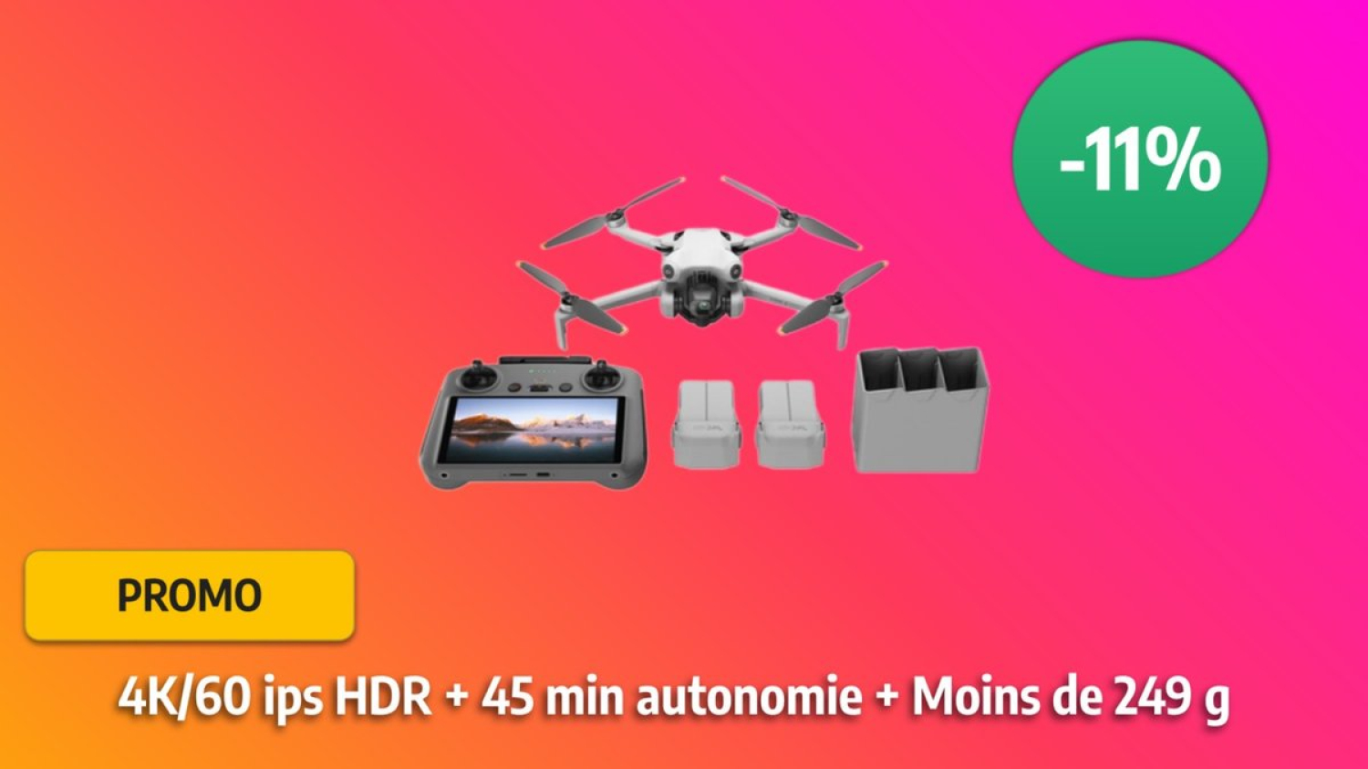 -11% sur le DJI Mini 4 Pro, un drone aussi performant que léger