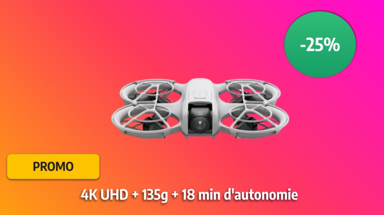 Proposé à -25%, le Dji Neo devient le drone pas cher le plus intéressant : il filme en 4K et est ultra léger