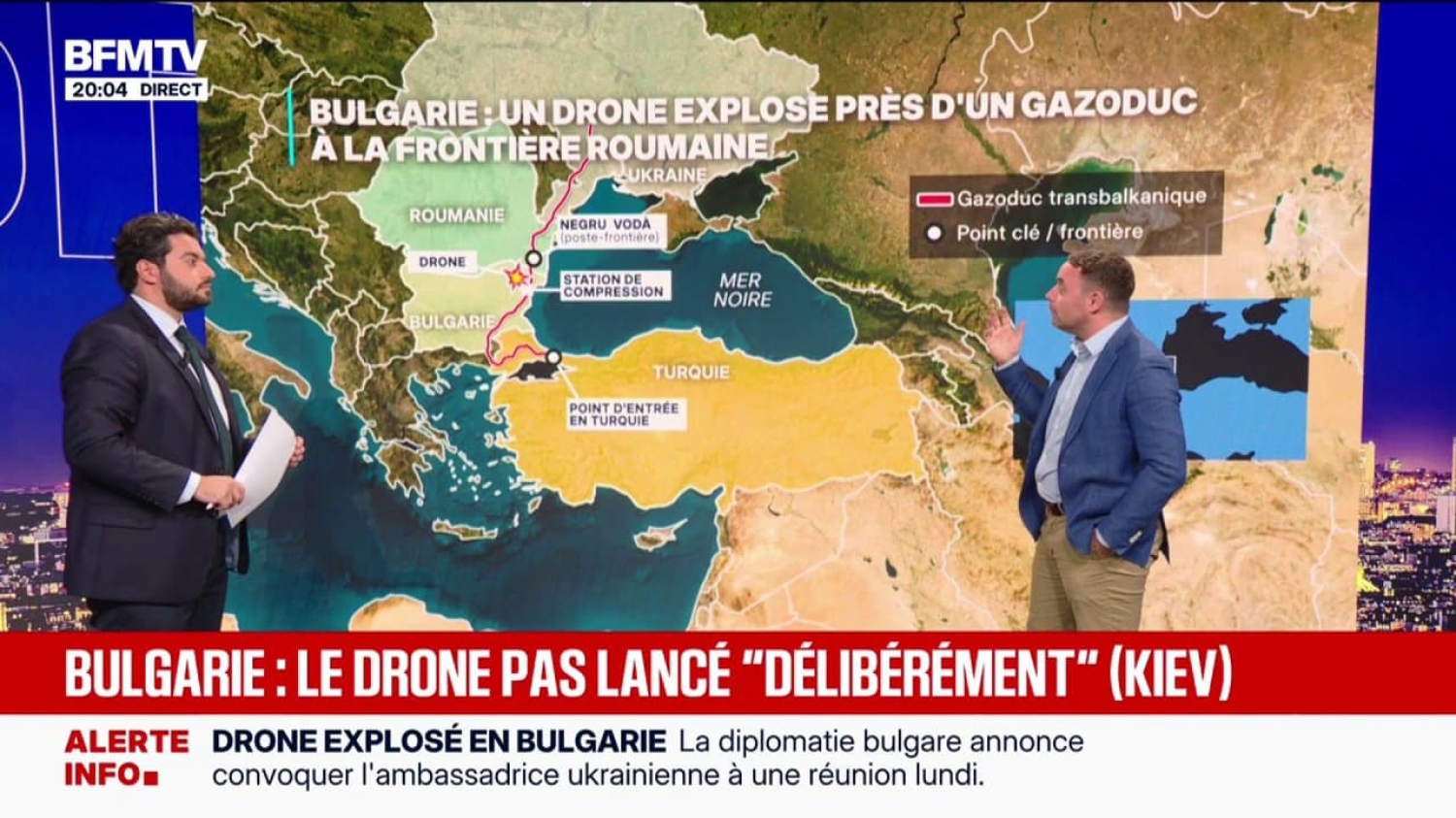 Bulgarie: ce que l’on sait sur le drone qui a explosé près d’un gazoduc et de la frontière avec la Roumanie