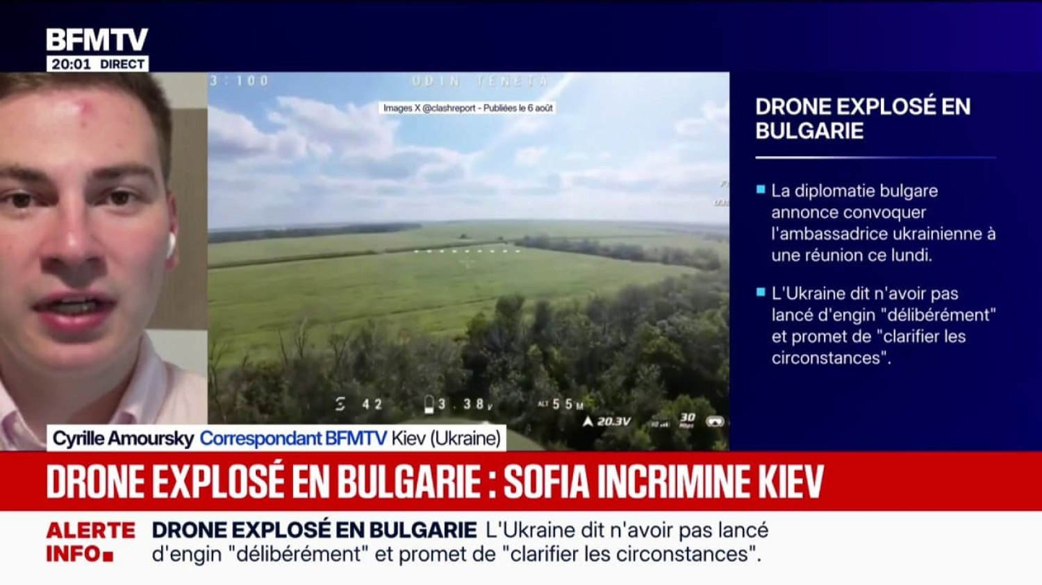Drone en Bulgarie: Sofia convoque l'ambassadrice ukrainienne à une réunion lundi