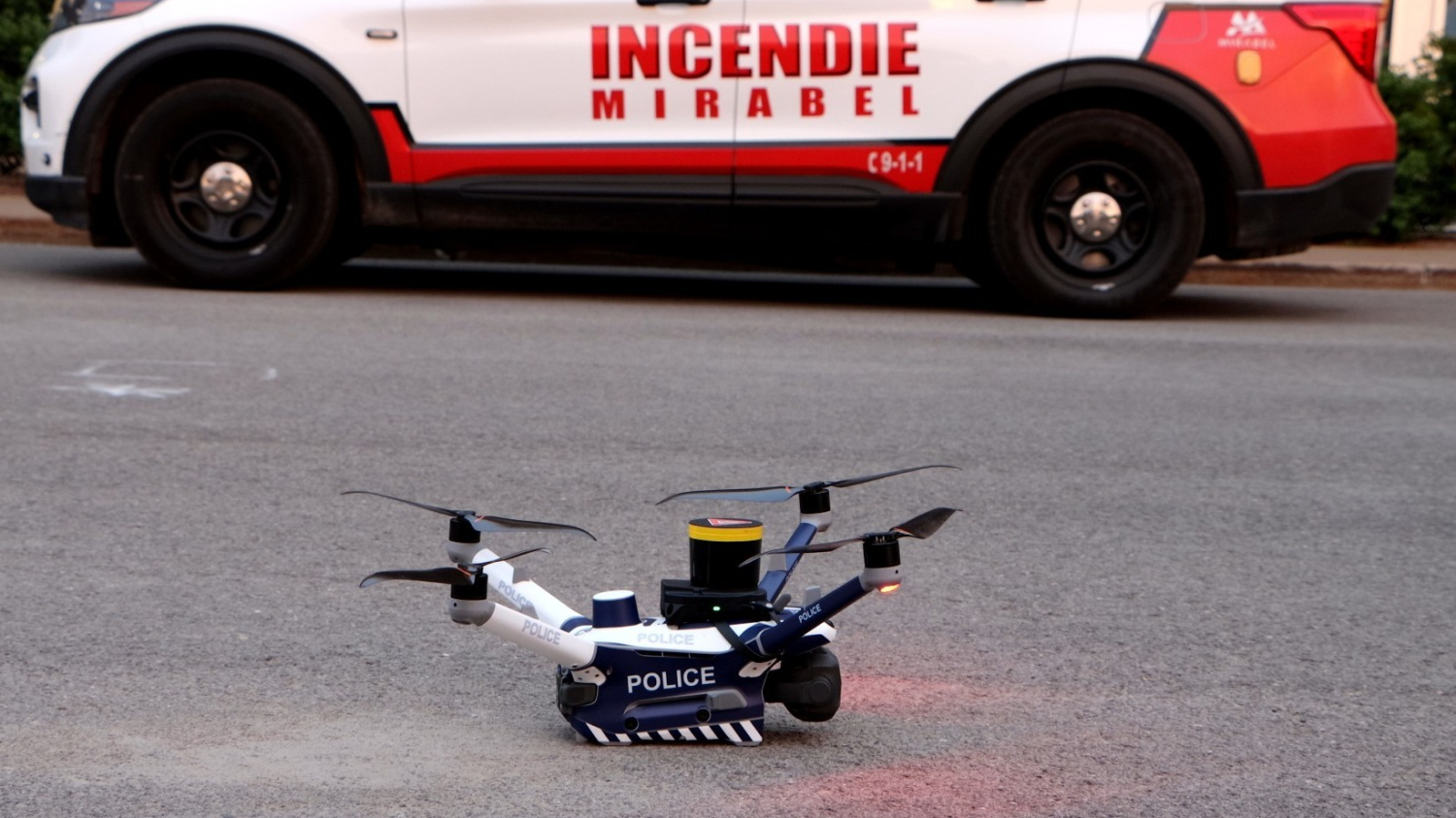 Mirabel lance un projet pilote inédit des drones transmettront des images en temps réel aux policiers et po