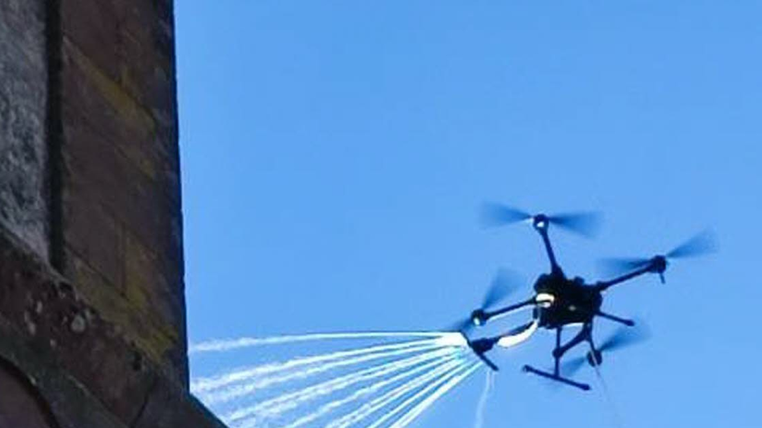 Lambach. L’église nettoyée à l’aide d’un drone