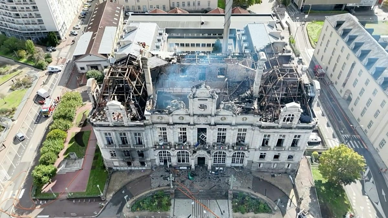 Vidéo. Des images de drone montrent l’ampleur des dégâts à l’hôtel de ville de Limoges après les violences