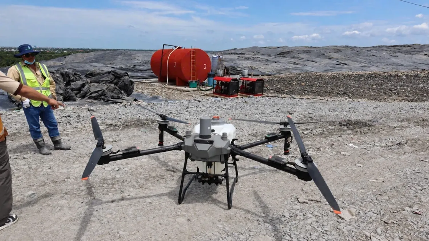 VWS prévoit d'utiliser des drones spécialisés pour la dépollution de Da Phuoc.