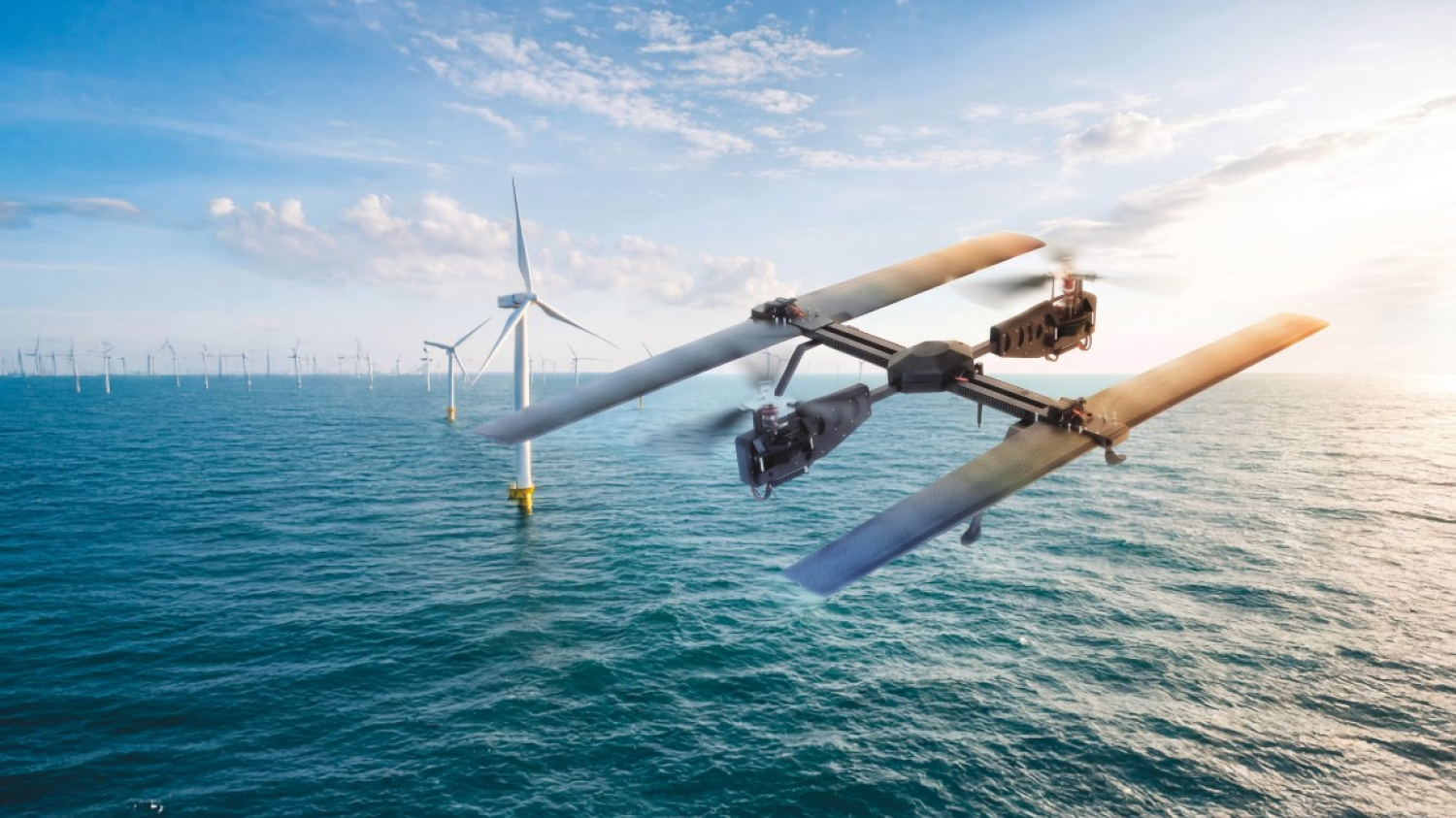 Éolien en mer : un consortium français développe un drone d’inspection opéré depuis la côte. 