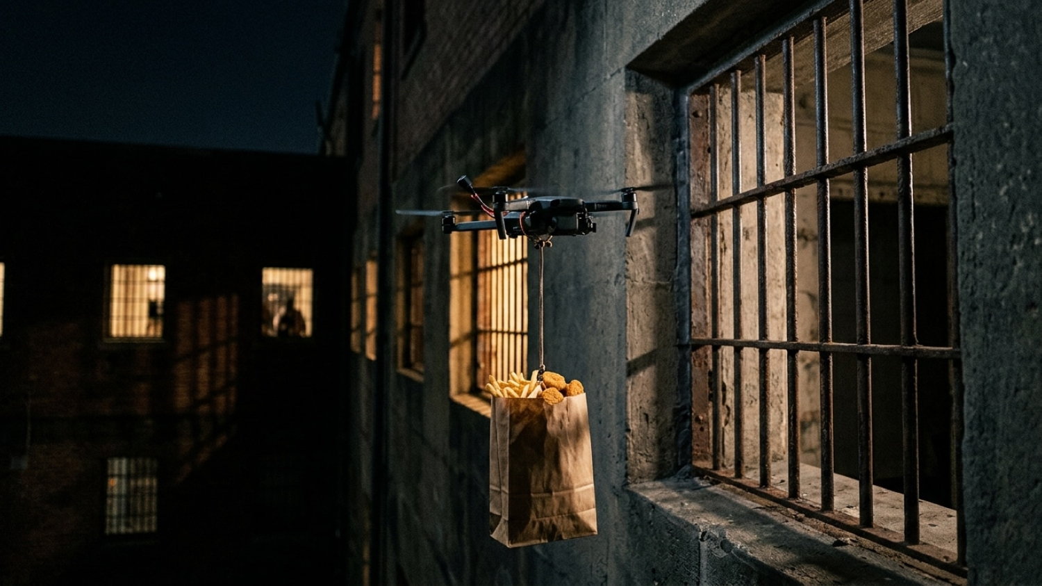 Un détenu se fait livrer McDonald's et alcool par drone dans une prison de haute sécurité